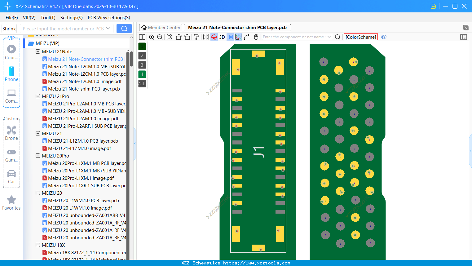 Meizu 21 Note-Connector Shim PCB Layer